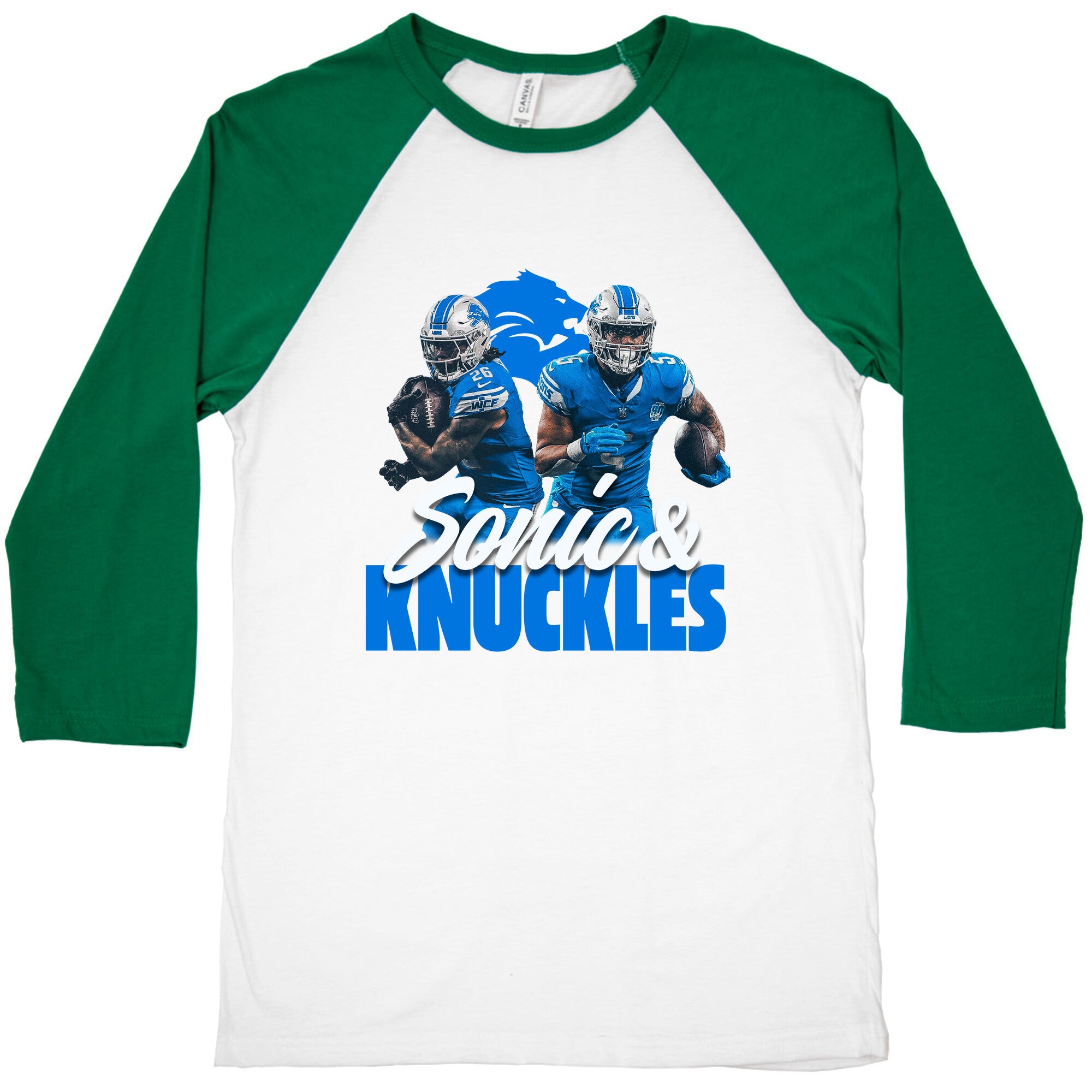 Sonic Knuckles Lions Baseball Tee